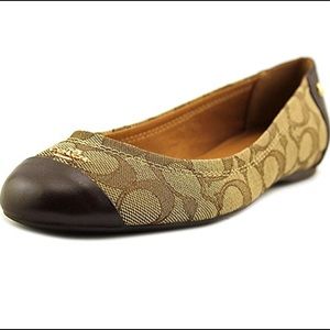 Chelsea leather cap toe slide flats
